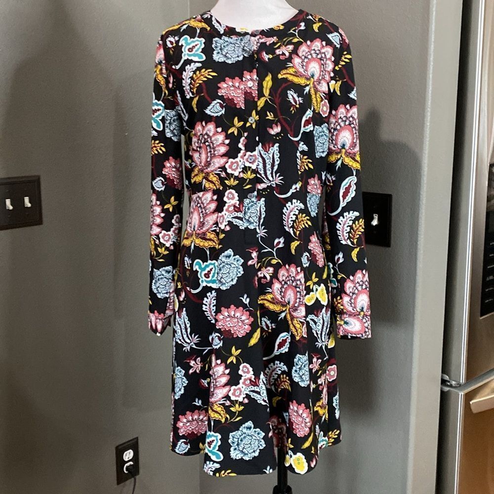 LOFT petites floral dress Long Sleeves